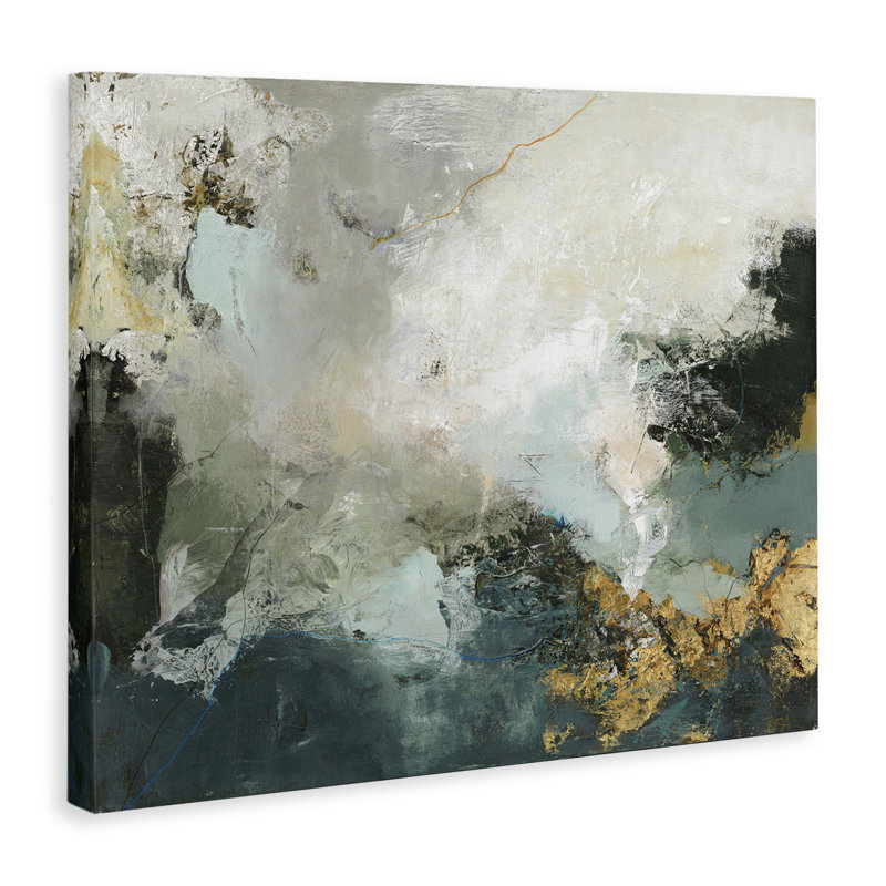 «Stormy Dark Abstraction», art mural sur toile par Design Fabrikken bp-730_CN, H 36 po x l 48 po