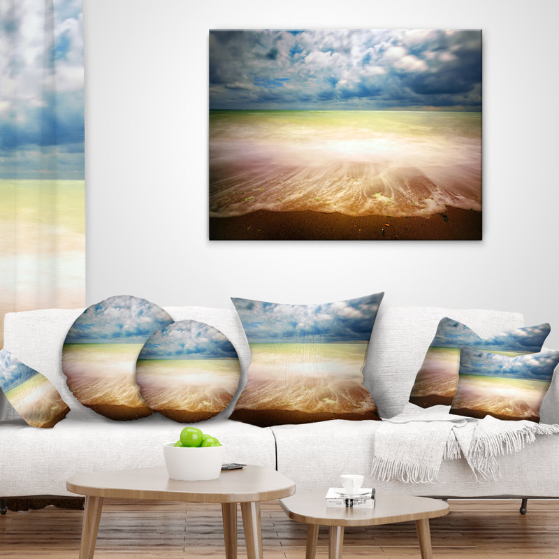 Coussin Seashore, 16 po x 1 po, Carré