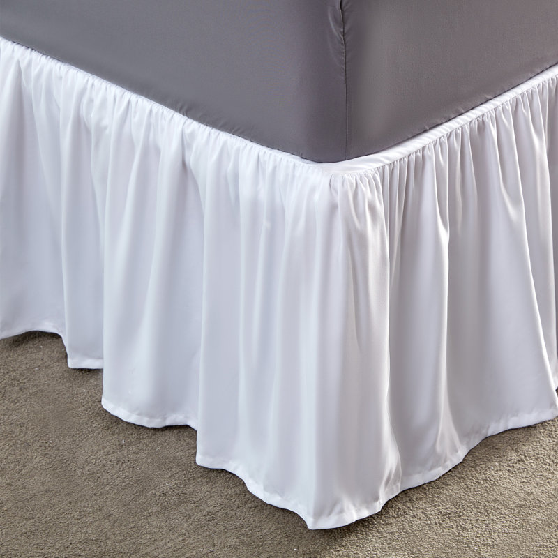 Ruffled Bed Skirt, Queen, White