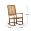 Chaises berçantes d'extérieur en bois d'acacia