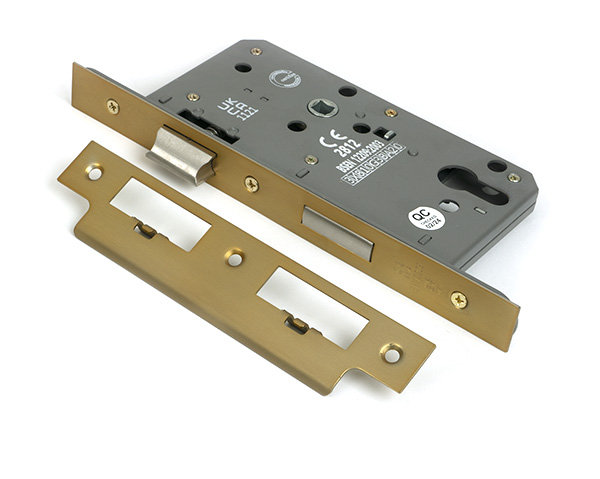 Euro Din Sash Lock, Satin Brass