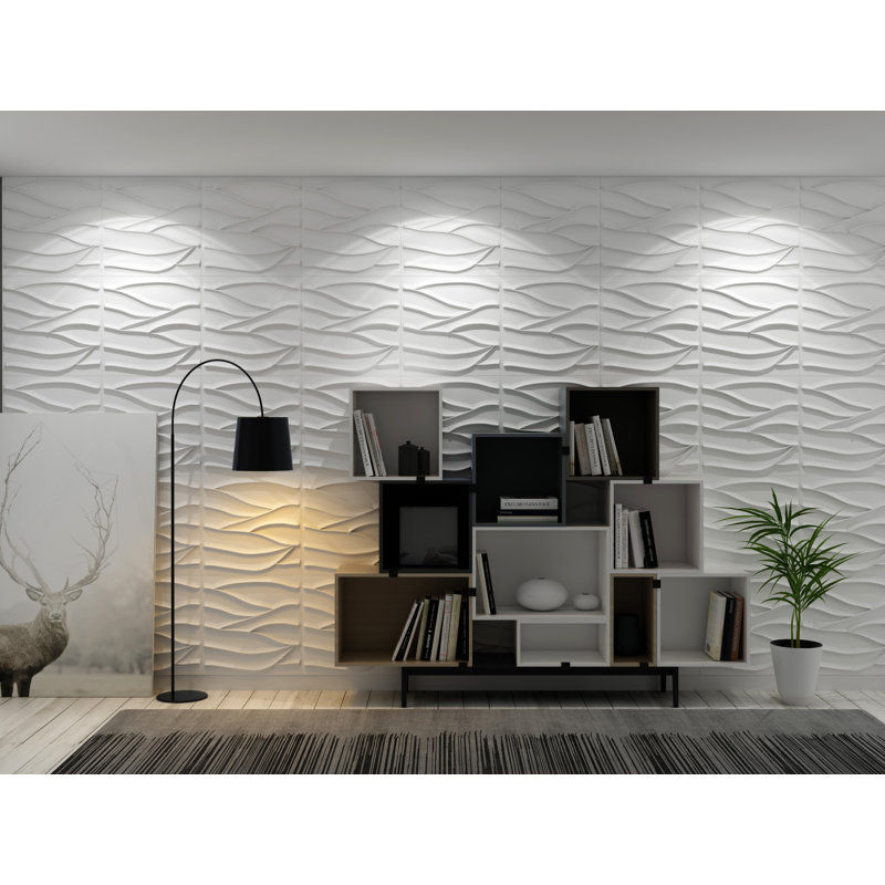 Panneaux muraux blancs 19,7 po x 19,7 po Falkirk Ross (paquet de 1)