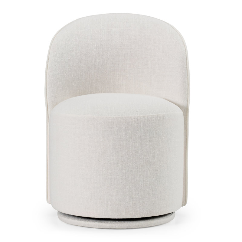 Chaise pivotante rembourrée Benbow, Blanc