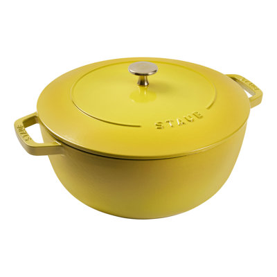 Staub Cast Iron Round Cocotte, Dutch Oven, 5.5-Quart, Serves 5-6, Made In France,