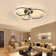 LED Deckenleuchte Schwarz Dimmbar mit Ringen Design aus Acryl