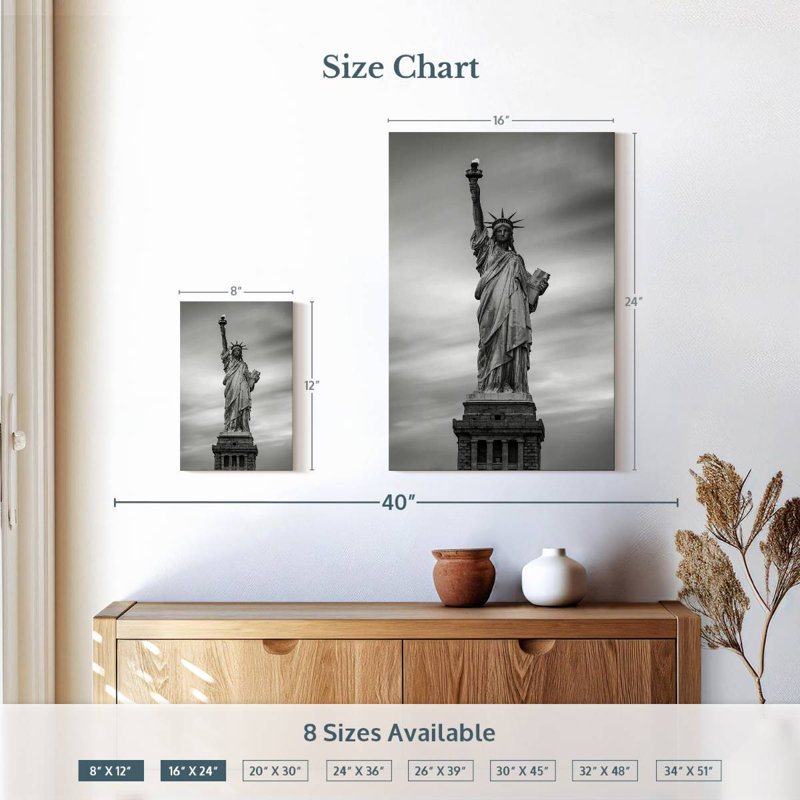 Statue de la liberté monochrome Aime, H 12 po x l 8 po
