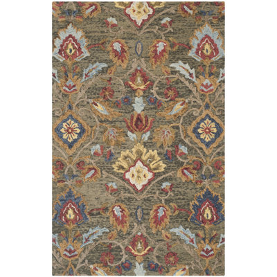Tansy Wool Floral Indoor Rug