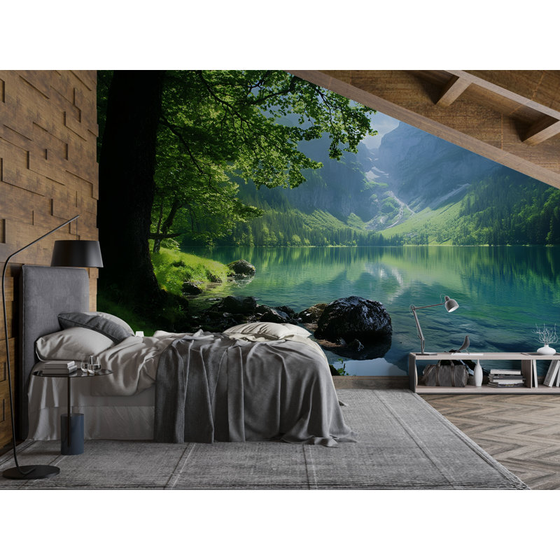 Papier peint Nature Lake, L 100 po x l 70 po, Premium Non-Woven