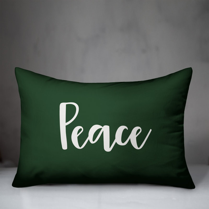 Coussin Peace, Vert foncé