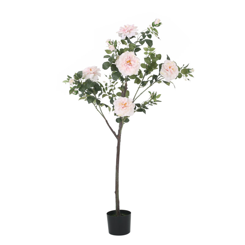 Arbre artificiel en fleurs sur pied, H 61 po x l 27,5 po x P 21 po