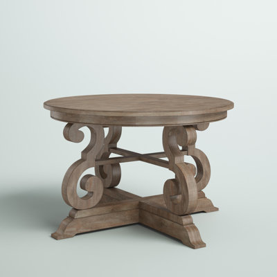 Bowers Round Solid Wood Base Dining Table
