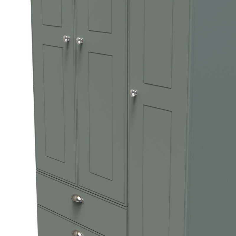 Conners Manufactured Wood Wardrobe, Reed Green/Riviera Oak