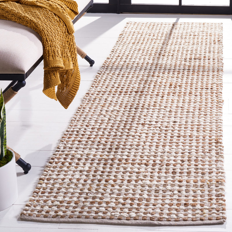 Tapis Trefann Natura 349 en beige / ivoire, Tapis de couloir 2 pi 3 po x 10 pi