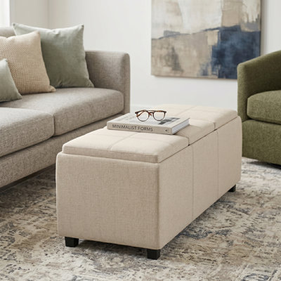 Repose-pieds de rangement rectangulaire avec rangement caché Avalon l 42 po Avalon