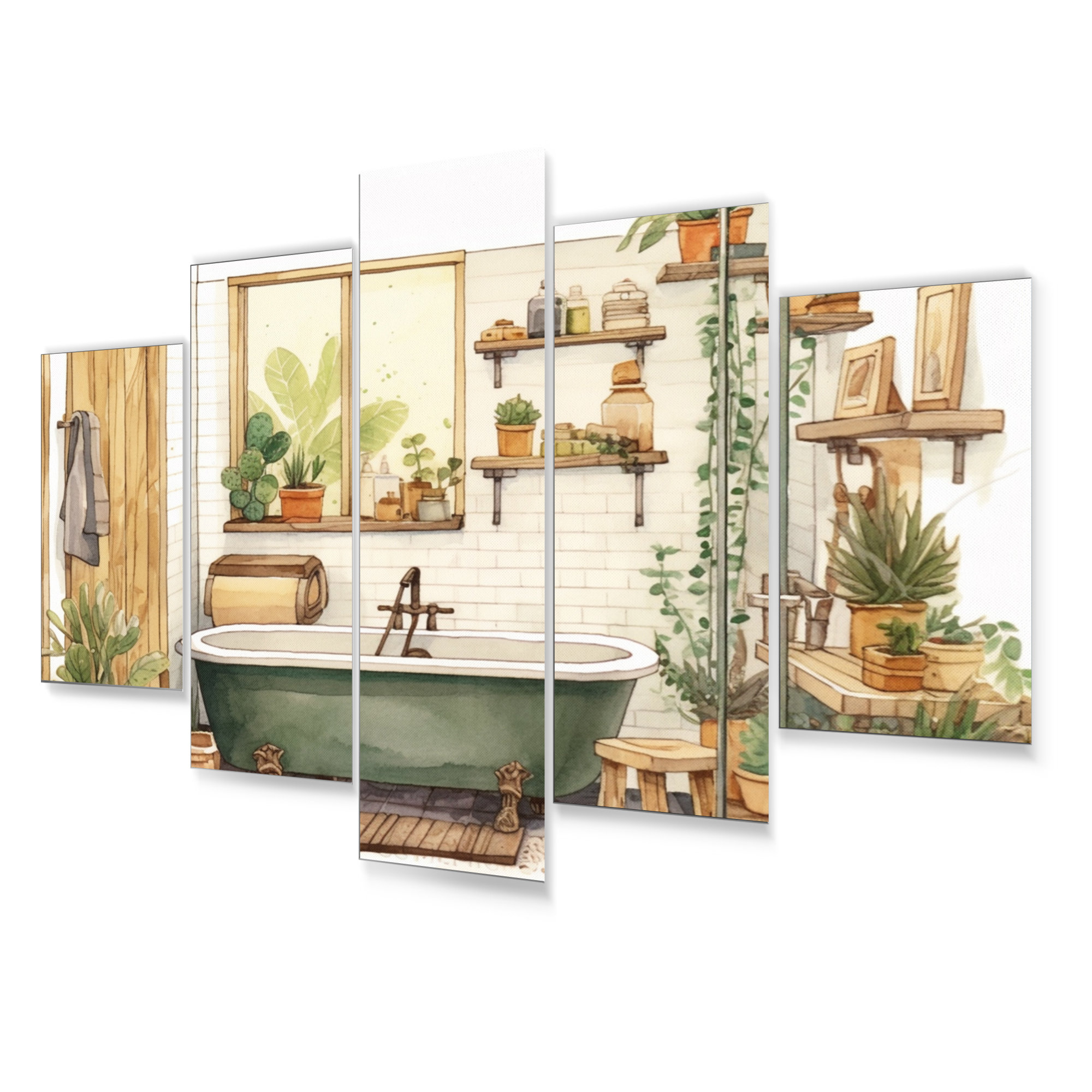 Bay Isle Home™ Natural Bathroom Decor XI - Bathroom Metal Wall Art ...