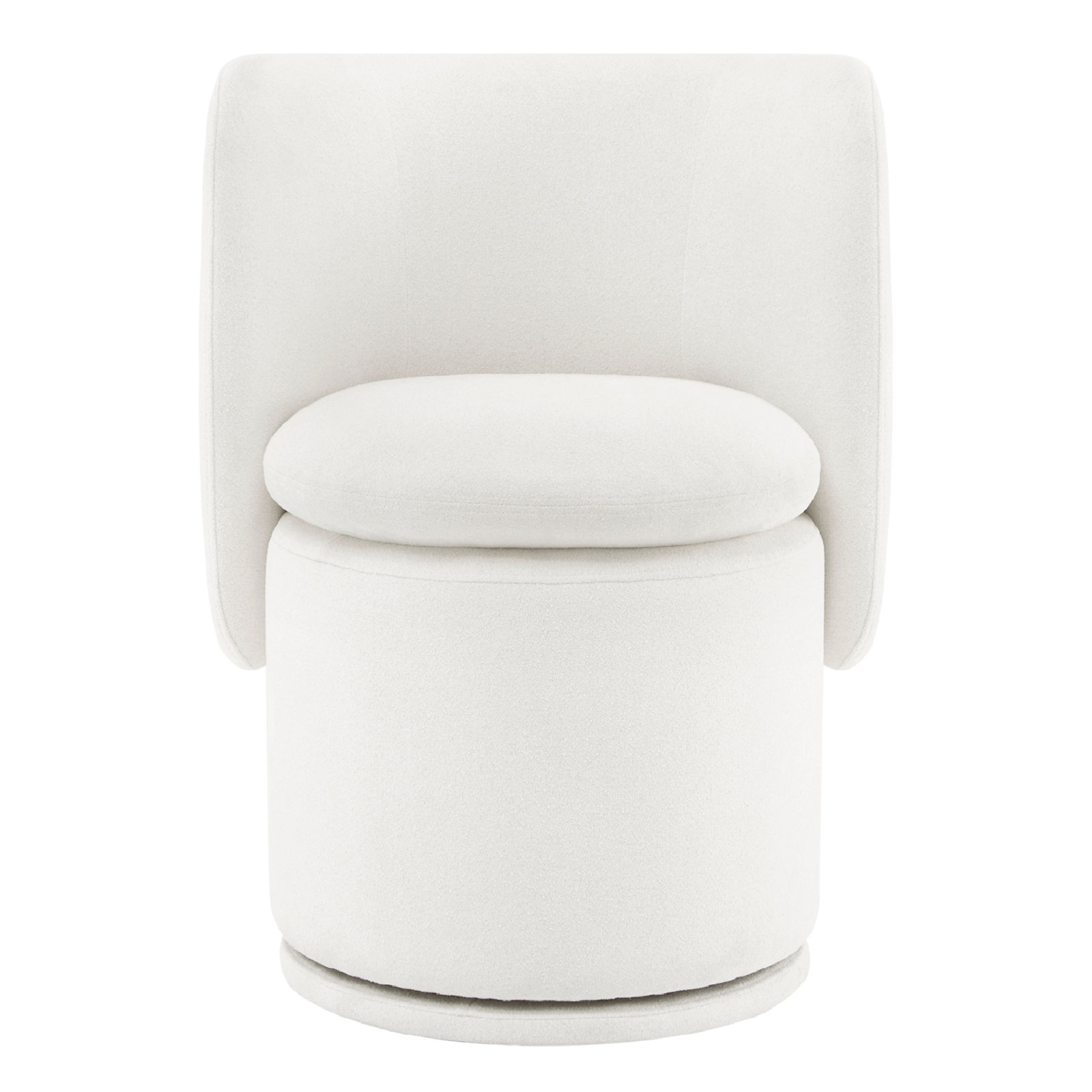Adrielle Swivel Linen Dining Chair, Linen Elite Ivory