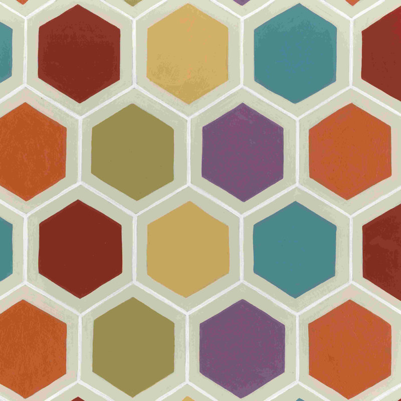 " Retro Pattern IV " by June Erica Vess, 20" H x 20" W x 1.25" D