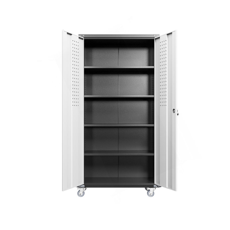Garage Storage Cabinets With Locking Doors And 4 Adjustable Shelves