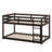 Floor Bunk Bed With Ladder ,Upper And Bottom Bed Platforms Crafted With Strengthened Slats-1570898772
