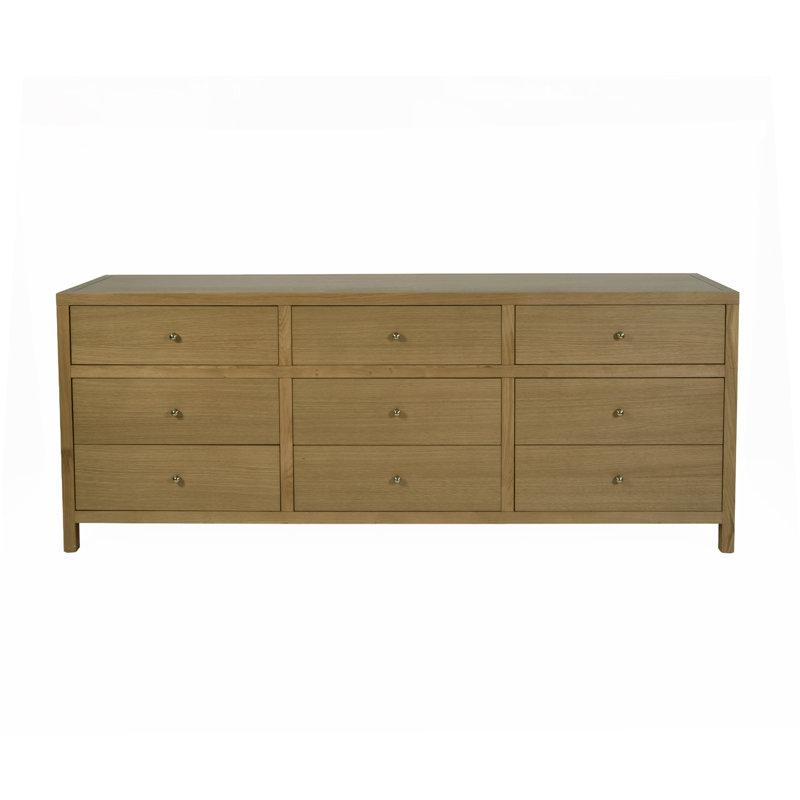 Commode 9 tiroirs 84 po Celine, Brun