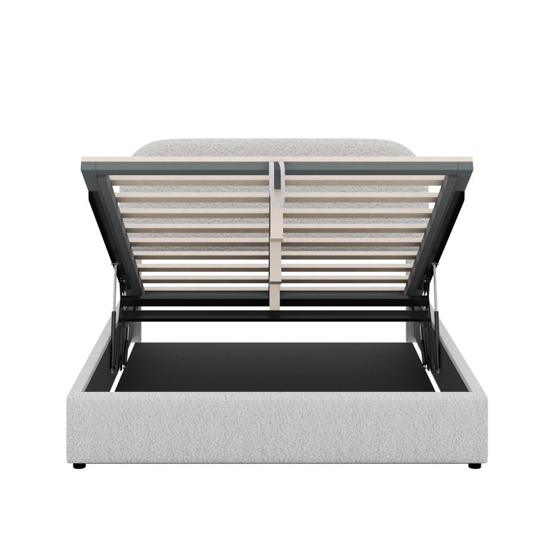 Lit plateforme tapissier Teddy, Lit double