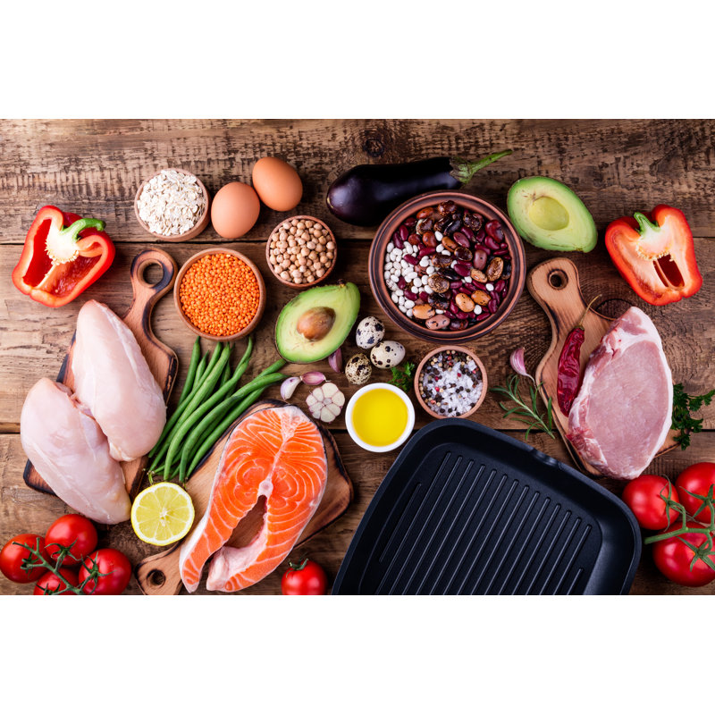 Healthy Food Cooking - Wrapped Canvas Print, 51cm H x 76cm W x 3.8cm D