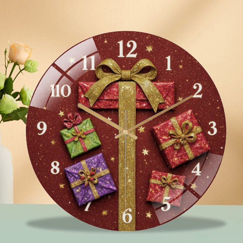 Horloge murale en verre Glittery