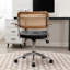 Carli Rattan Leather Office Chair-1766909863