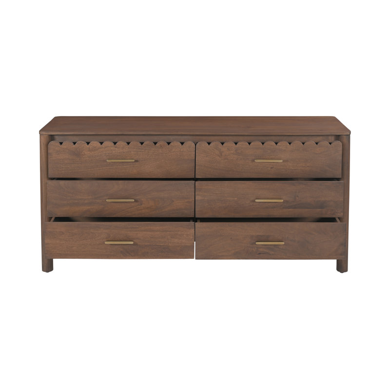 Wiley 6 - Drawer Solid Wood Dresser