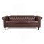 Canapé 3 places à accoudoirs carrés traditionnels avec coussin amovible et design classique