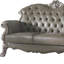 Causeuse et coussins décoratifs en similicuir 71 po