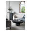 Table basse ovale noire - Piédestal en oxyde de magnésium de 36 po de longueur x 24 po de largeur x 15 po de hauteur pour le salon