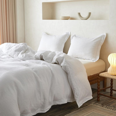 Ensemble de housse de couette 100% lin, 3 pièces lin naturel français
