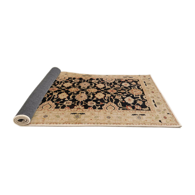 Tapis oriental beige / noir Effron, Rond 5 pi