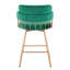 26 po, tabouret de bar pivotant à 180 ° à hauteur de comptoir de 2 po, style moderne, siège baquet, support de 300 lb, matériau, assemblage facile, fonctionnalité, hauteur des patins en plastique, pivotant, tabourets, 2,
