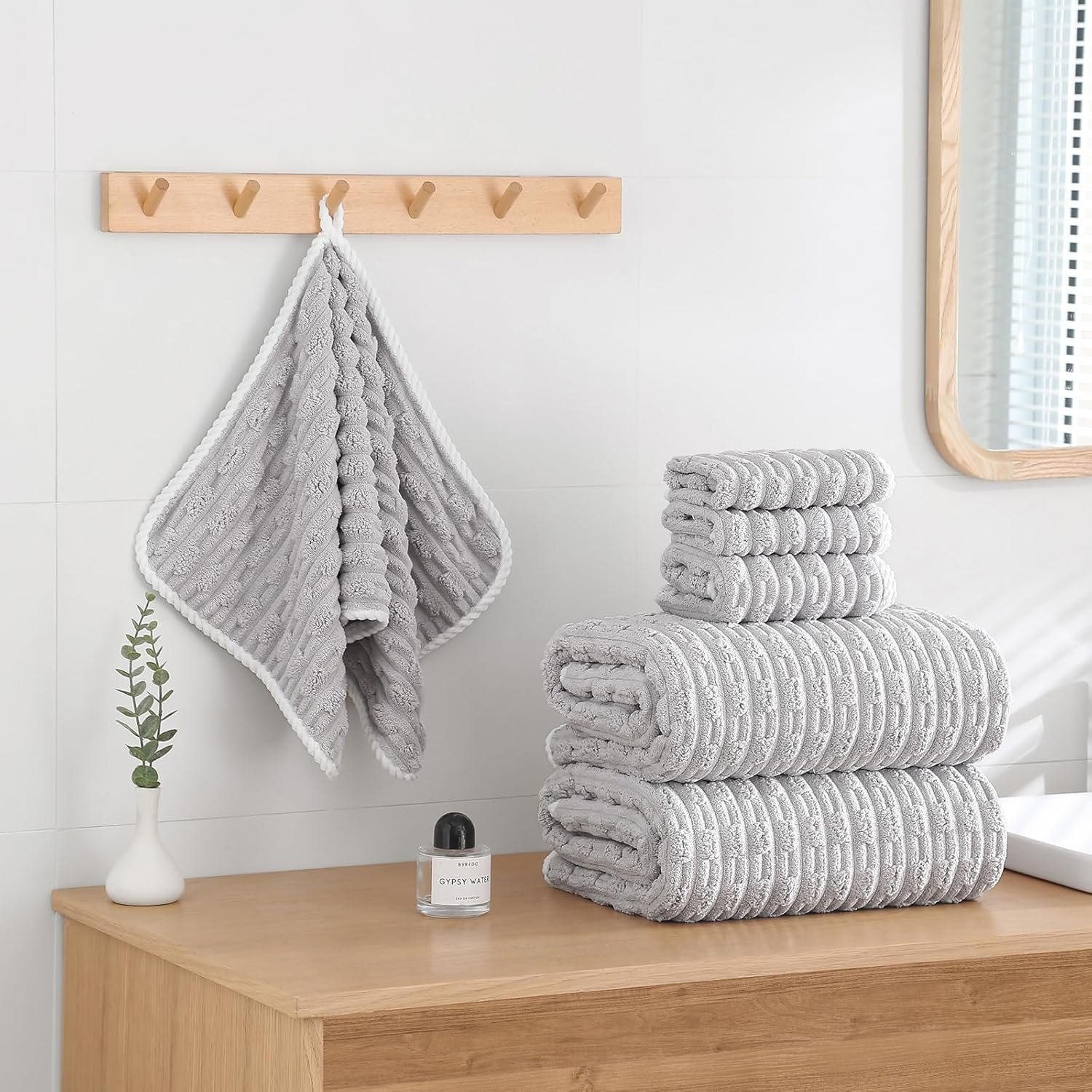 WIZIAT 40X80 Inches Oversized Bath Sheets Extra Large Bath Towels Set ...