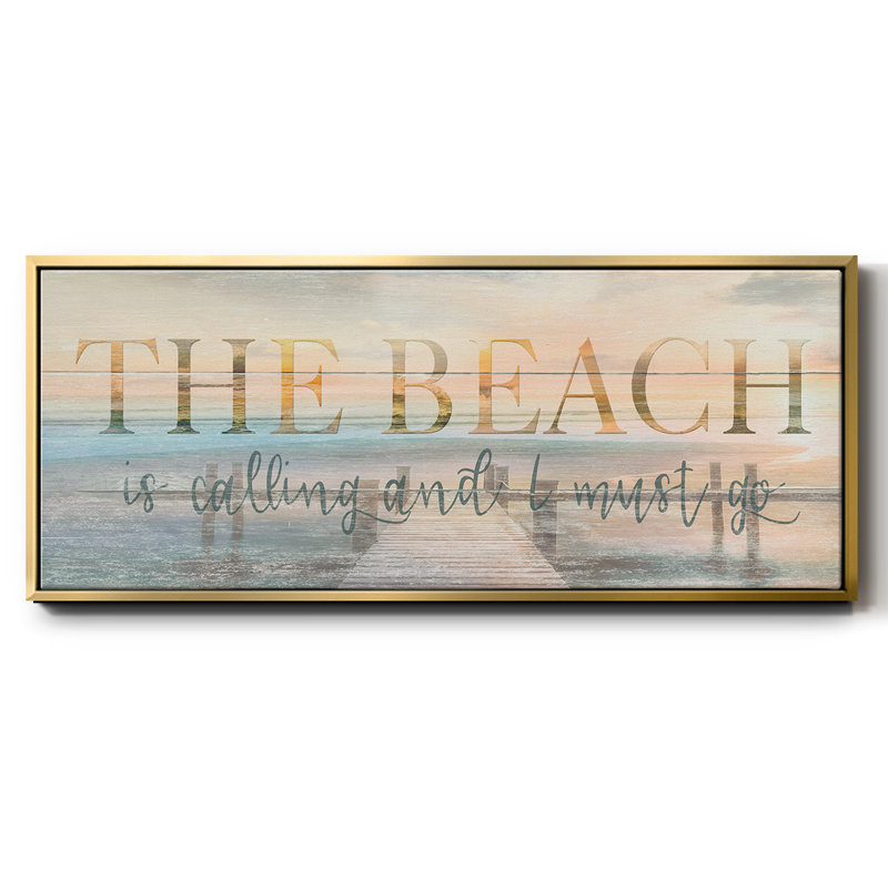 The Beach is- Toile encadrée, H 24 po x l 60 po