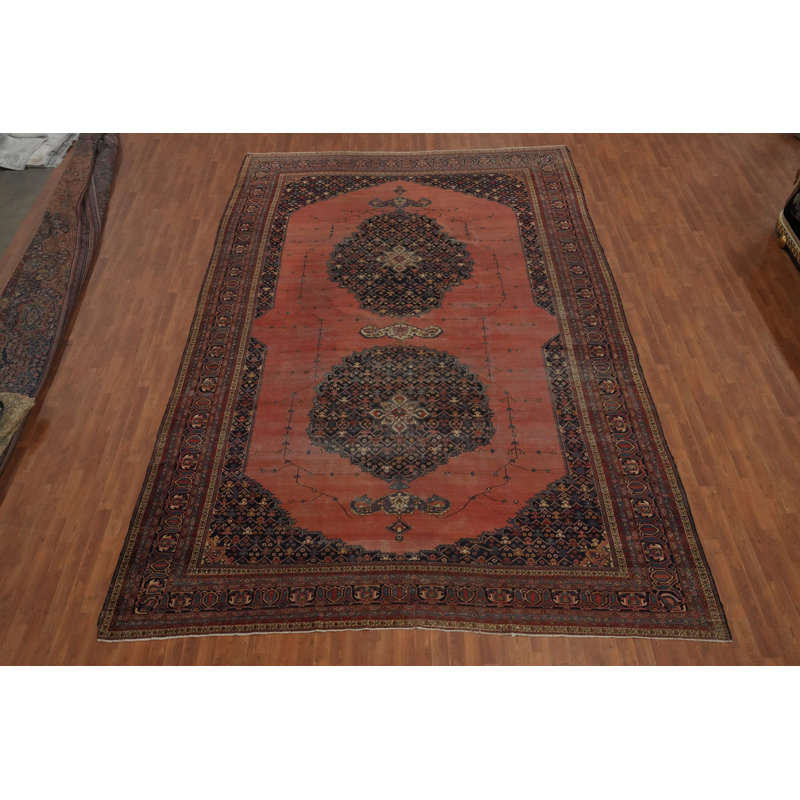 Pre-1900 Vegetable Dye Traditional Large Rug 10x16