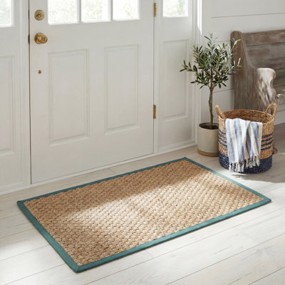 Tapis naturel / bleu clair Chester