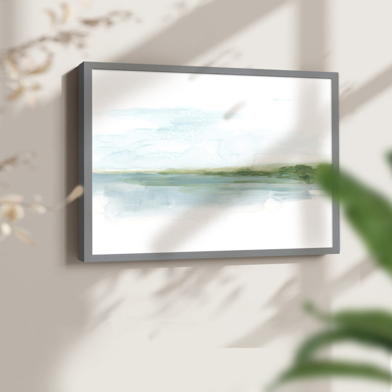 Green Ribbon Coast I - reproduction encadrée, H 8 po x l 10 po, Gris