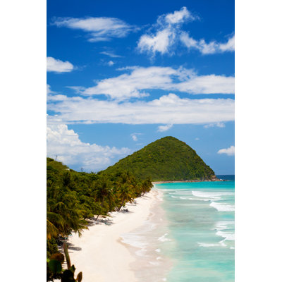 High Angle View of Long Bay 1 Piece Wrapped Canvas Wall Art