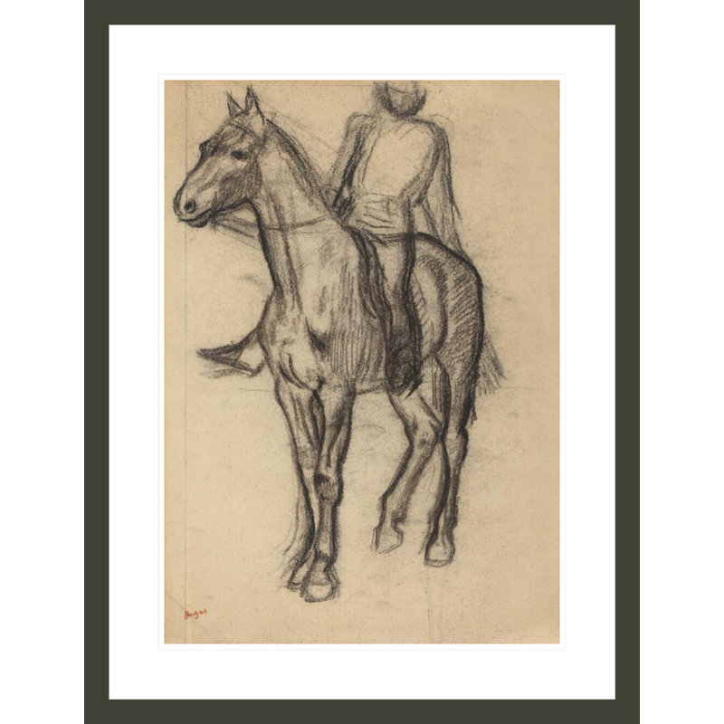 «Horse and Rider» par Edgar Degas, impression giclée encadrée, H 29,5 po x l 22,63 po