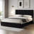 Orwhin Bed Frame 4 Drawers Storage, Upholstered Bed Frame with Velvet Adjustable Headboard Queen Full King Size Platform Bed Wood Support-807684310-815720074