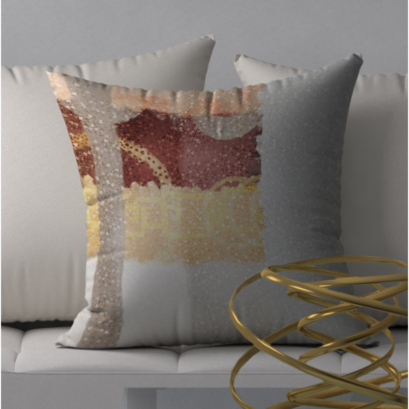 Coussin décoratif abstraite, 24" X 24"