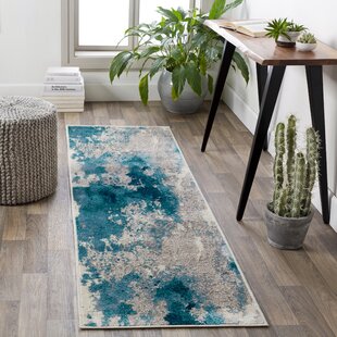 Vining Florals Braided Rectangle Rug Runner with Included Rug Pad