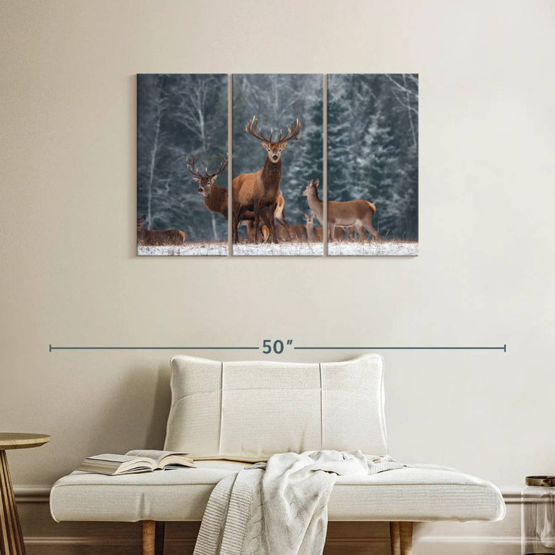 Cerf d'hiver Brampt, H 24 po x l 38 po