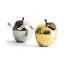 Fruit Apple Honey Pot with Spoon Nickel Plate-69153920