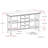 Redmond 54"W Solid Wood Storage Console Table with 4 Center Drawers and Open Shelves-2080893896