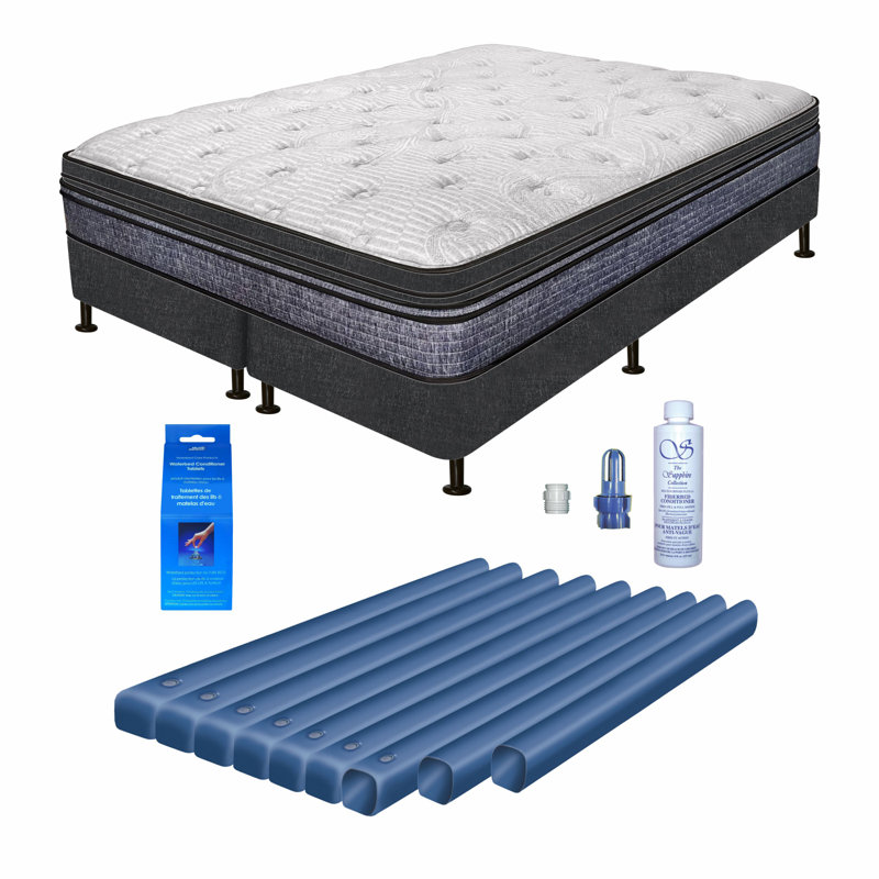 Matelas de lit à eau souple semi-ondulé de 28 po, Complète