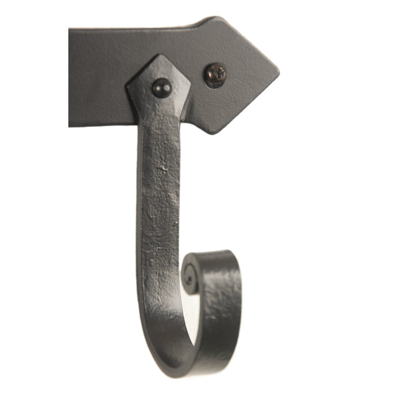 Hand Forged  4 Iron Hook Rack 